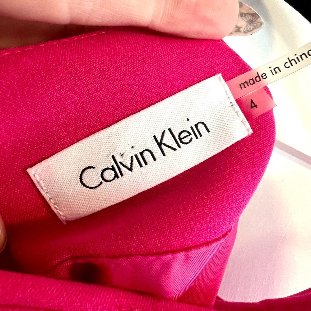 Calvin Klein Vibrant Pink Midi Dress - Picture 4 of 6